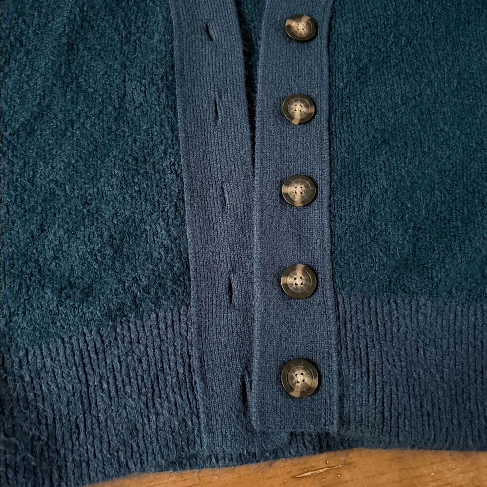 Abercrombie & Fitch Dark Teal Knit Cardigan - Picture 3 of 8